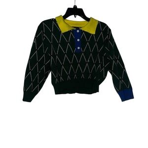 Shein polo cropped sweater size large